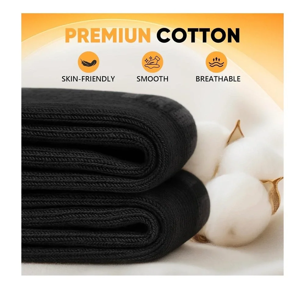 Cotton Crew Socks Work HikingThermal Warm Boot Sock Cushioned Moisture‎ Athletic